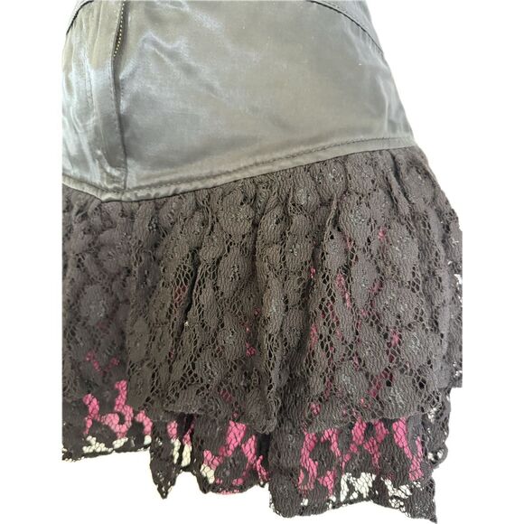 Rare VTG Lip Service Killer Mini Skirt Pink and Lace Fairycore Women’s Size S - Picture 4 of 8